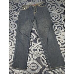 Gloria Vanderbilt Womens Size 8 Short Amanda Straight Leg Denim Blue Jeans